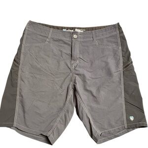 Kuhl Mens Mutiny Board River Shorts Size 40 Gray Stretch Nylon Spandex Outdoor